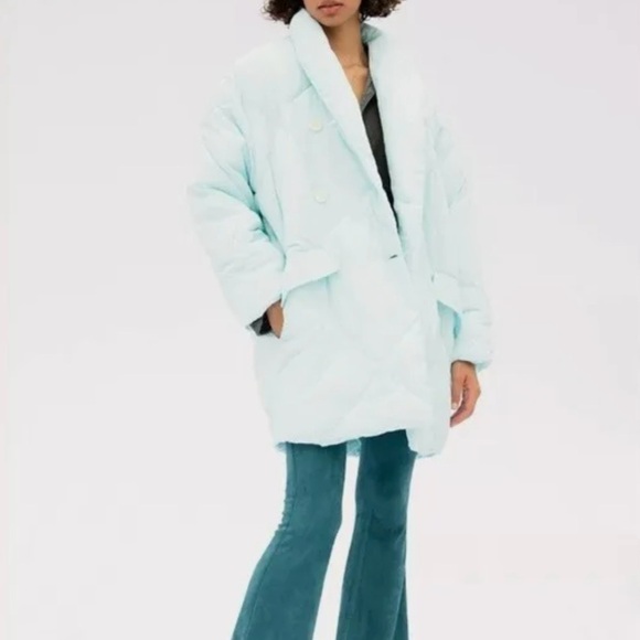 Free People - Icy Blue Longline Puffer Jacket - Picture 1 of 7